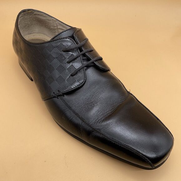 Stacy Adams Oxford Dress Shoes Men’s 11.5M Printed Black Leather 24655 Formal main image 13